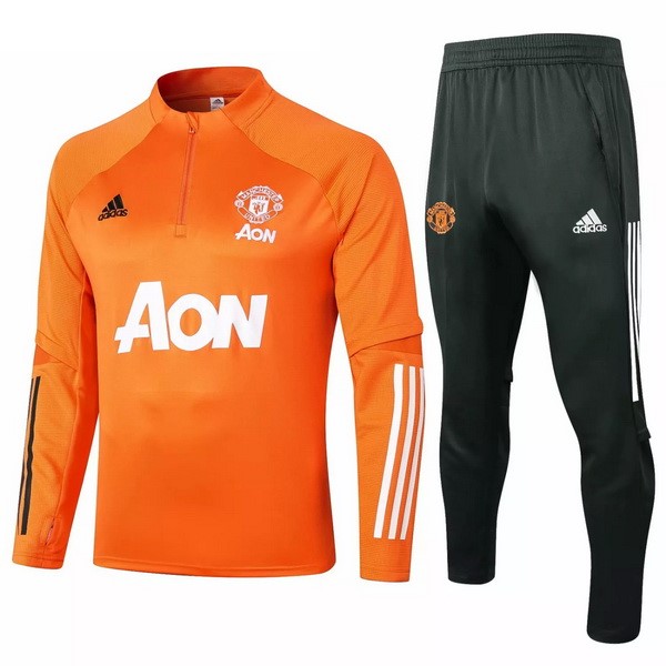 Chandal Manchester United 2020-21 Naranja Negro